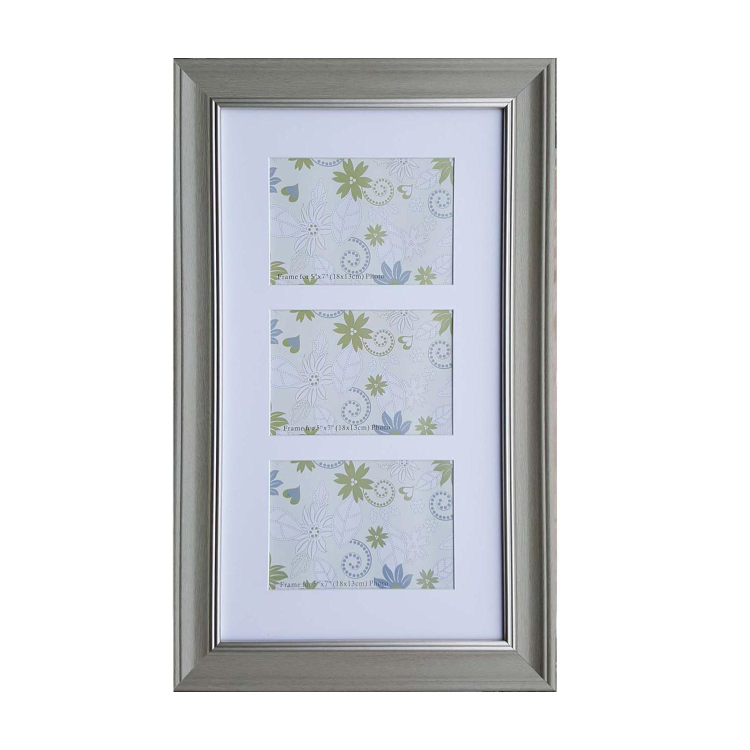 Collage 3 Windows Natural/Silver Photo Frame 5" x 7" Home Store + More
